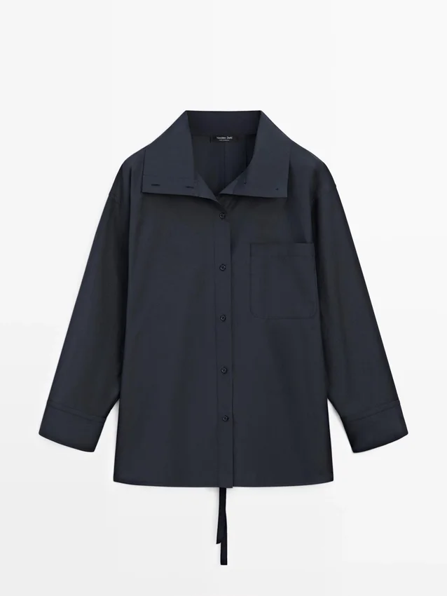 Overshirt aus Baumwollmischung mit Tasche Overshirt aus Baumwollmischung mit Tasche