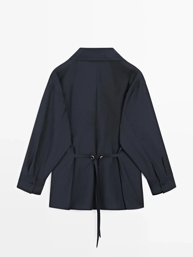 Overshirt aus Baumwollmischung mit Tasche Overshirt aus Baumwollmischung mit Tasche