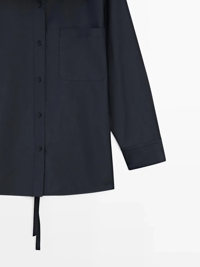 Overshirt aus Baumwollmischung mit Tasche Overshirt aus Baumwollmischung mit Tasche