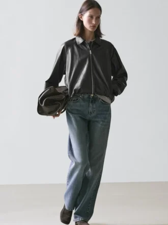 Oversize-Jacke aus Nappaleder