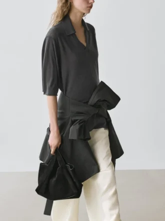 Oversize-Pullover aus Seiden- und Wollmischung