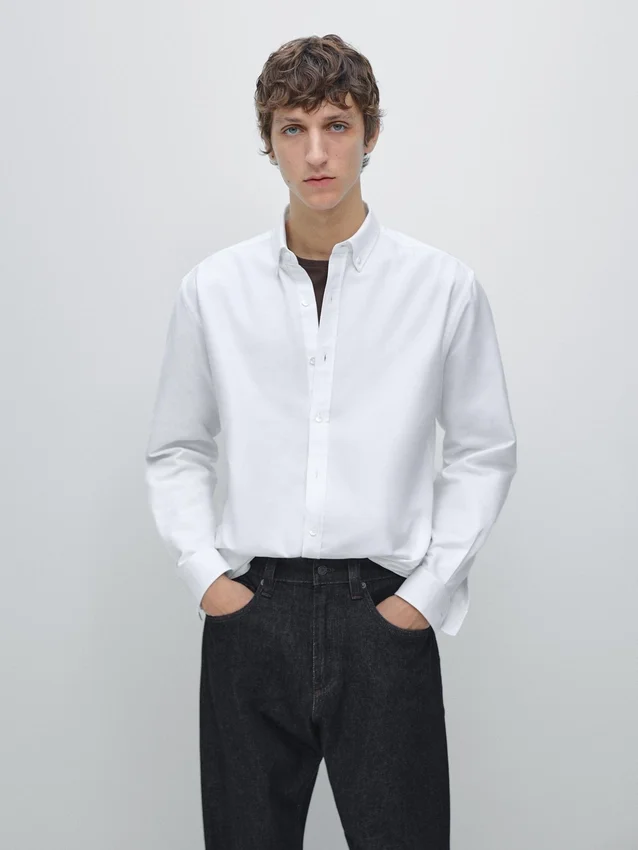 Oxford-Hemd aus 100 % Baumwolle in Regular Fit Oxford-Hemd aus 100 % Baumwolle in Regular Fit