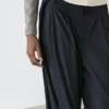 Plissierte Hose aus Wollmischung Plissierte Hose aus Wollmischung