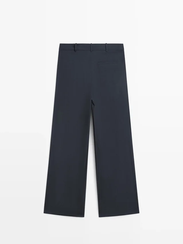 Plissierte Hose aus Wollmischung Plissierte Hose aus Wollmischung