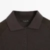 Poloshirt mit Schulterpolstern Poloshirt mit Schulterpolstern
