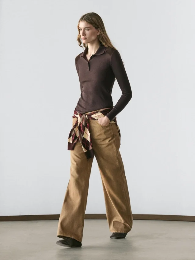 Poloshirt mit Schulterpolstern Poloshirt mit Schulterpolstern