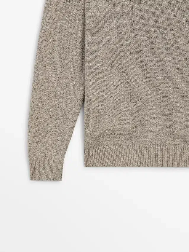 Pullover aus Baumwoll- und Leinen-Moulina-Strick Pullover aus Baumwoll- und Leinen-Moulina-Strick