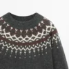 Pullover aus Wolljacquard-Strick