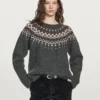 Pullover aus Wolljacquard-Strick