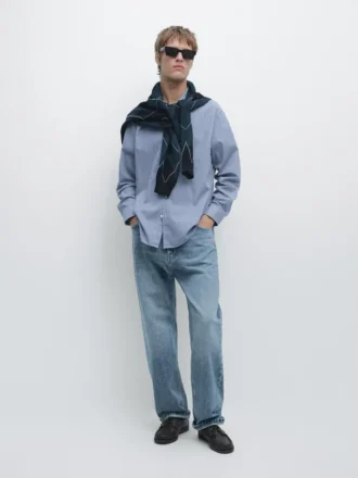 Regular Fit Check-Hemd aus 100 % Baumwolle