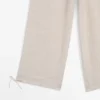 Sarouel-Hose aus 100 % Leinen mit Waffelstruktur Sarouel-Hose aus 100 % Leinen mit Waffelstruktur