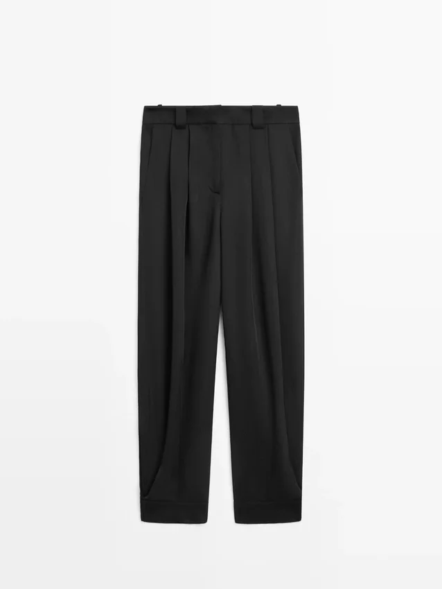 Sarouel-Hose aus fließendem Stoff Sarouel-Hose aus fließendem Stoff