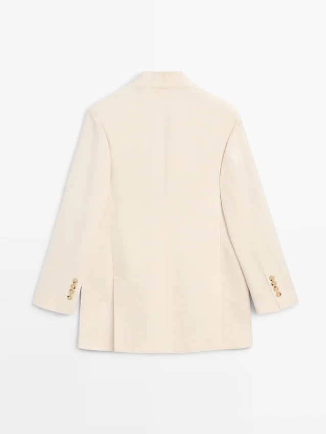 Satin-Blazer mit hohem Kragen Satin-Blazer mit hohem Kragen