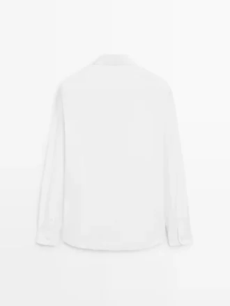 Slim Fit Hemd aus 100 % Baumwollpopeline