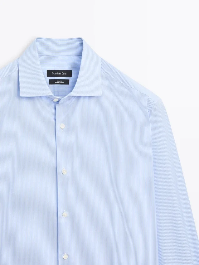 Slim-Fit-Hemd aus gestreiftem Twill Slim-Fit-Hemd aus gestreiftem Twill