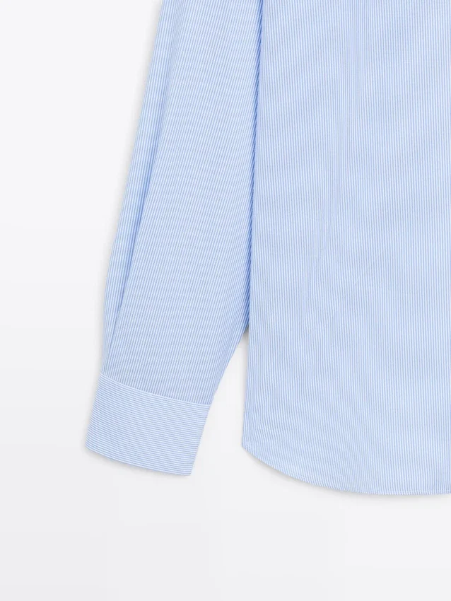 Slim-Fit-Hemd aus gestreiftem Twill Slim-Fit-Hemd aus gestreiftem Twill