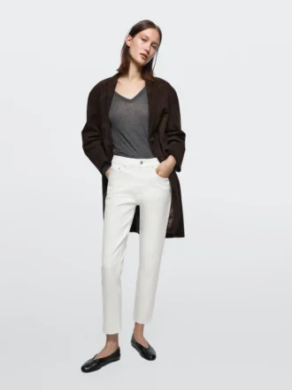 Slim-Fit-Jeans mit mittlerer Leibhöhe und verkürztem Bein