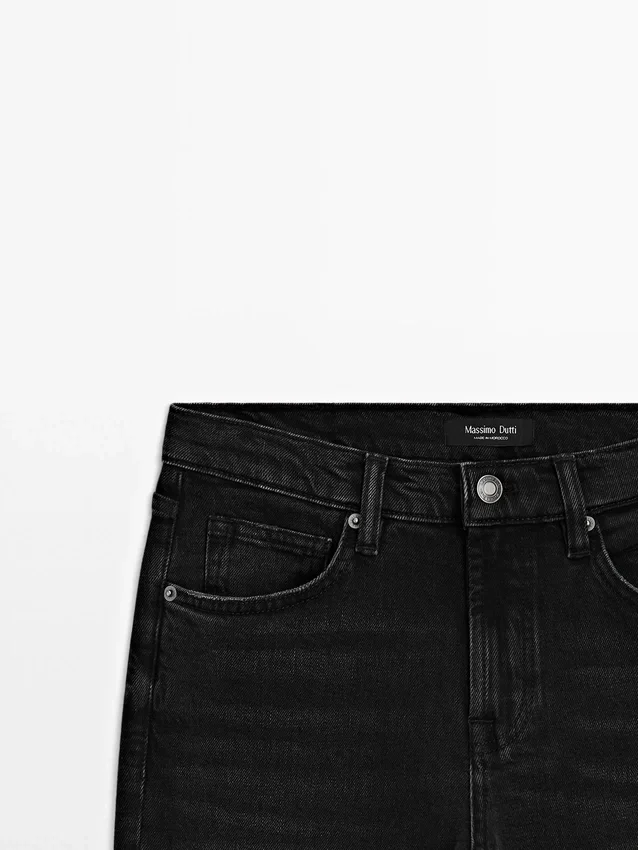 Slim-Fit-Jeans mit mittlerer Leibhöhe und verkürztem Bein Slim-Fit-Jeans mit mittlerer Leibhöhe und verkürztem Bein