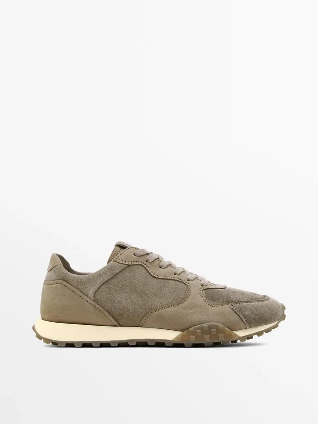 Sneaker aus Kontrastleder Sneaker aus Kontrastleder