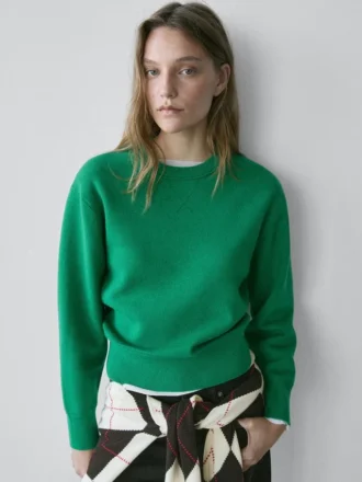 Strickpullover aus Baumwollmischung