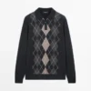 Strickpullover mit Argyle-Details