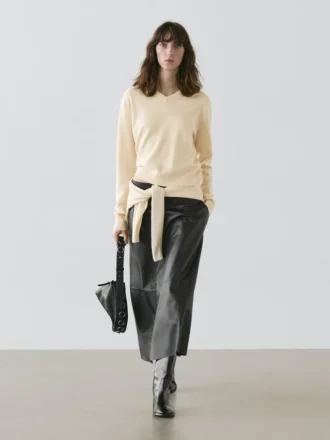 Strickpullover mit V-Ausschnitt