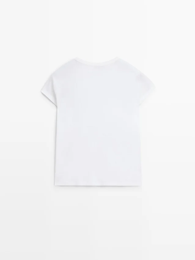 T-Shirt aus 100 % merzerisierter Baumwolle mit kurzen Ärmeln T-Shirt aus 100 % merzerisierter Baumwolle mit kurzen Ärmeln