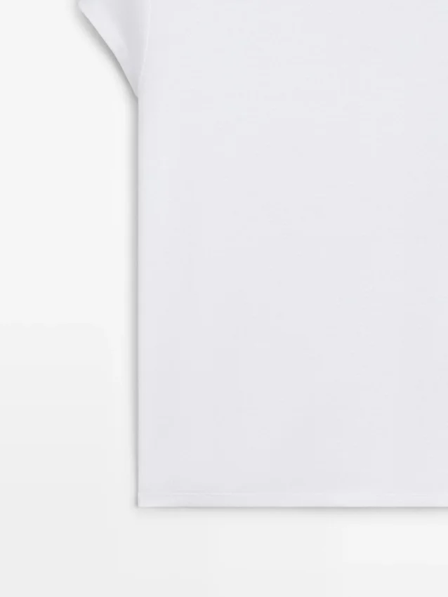 T-Shirt aus 100 % merzerisierter Baumwolle mit kurzen Ärmeln T-Shirt aus 100 % merzerisierter Baumwolle mit kurzen Ärmeln