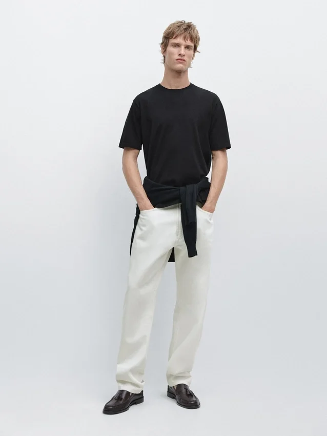 T-Shirt aus Baumwollstrick T-Shirt aus Baumwollstrick