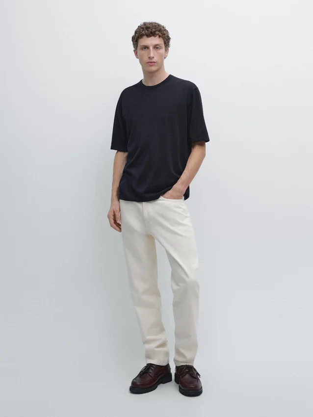 T-Shirt aus Wollmischgewebe T-Shirt aus Wollmischgewebe