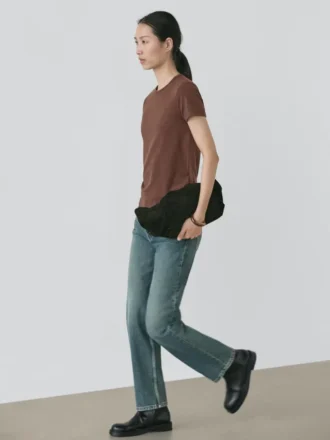 T-Shirt mit kurzen Ärmeln aus Lyocell-Mischung