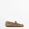 Weiche Leder-Loafer mit gerafftem Detail