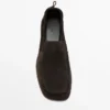 Weiche Leder-Loafer mit gerafftem Detail