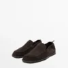 Weiche Leder-Loafer mit gerafftem Detail