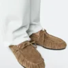 Weiche Leder-Loafer mit gerafftem Detail