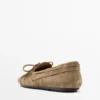 Weiche Leder-Loafer mit gerafftem Detail