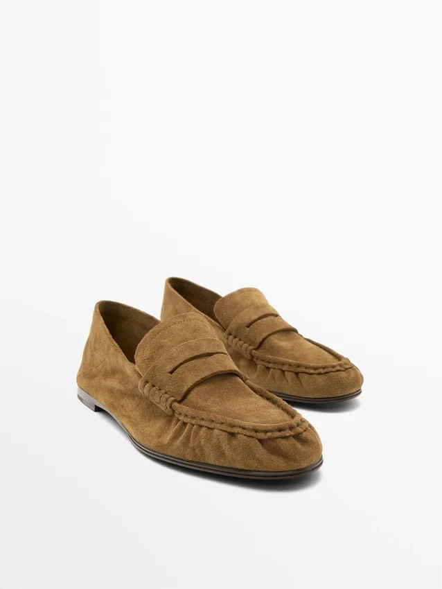 Weiche Loafer aus Spaltleder Weiche Loafer aus Spaltleder