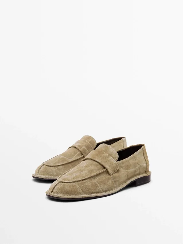 Weiche Loafer aus Spaltleder Weiche Loafer aus Spaltleder