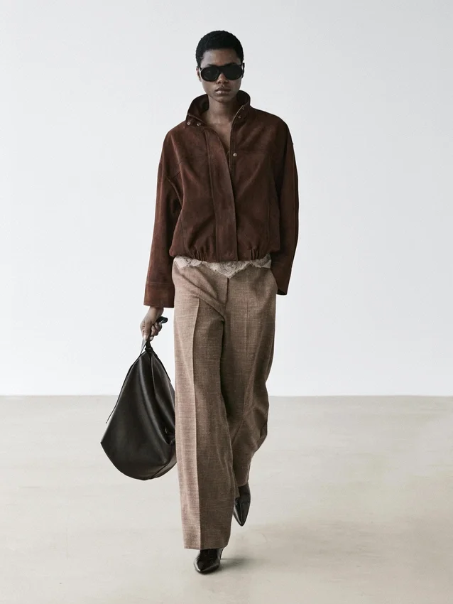 Weithalseige, voluminöse Hose aus Wollmischung Weithalseige, voluminöse Hose aus Wollmischung