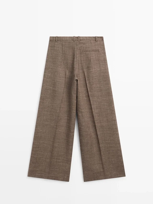 Weithalseige, voluminöse Hose aus Wollmischung Weithalseige, voluminöse Hose aus Wollmischung