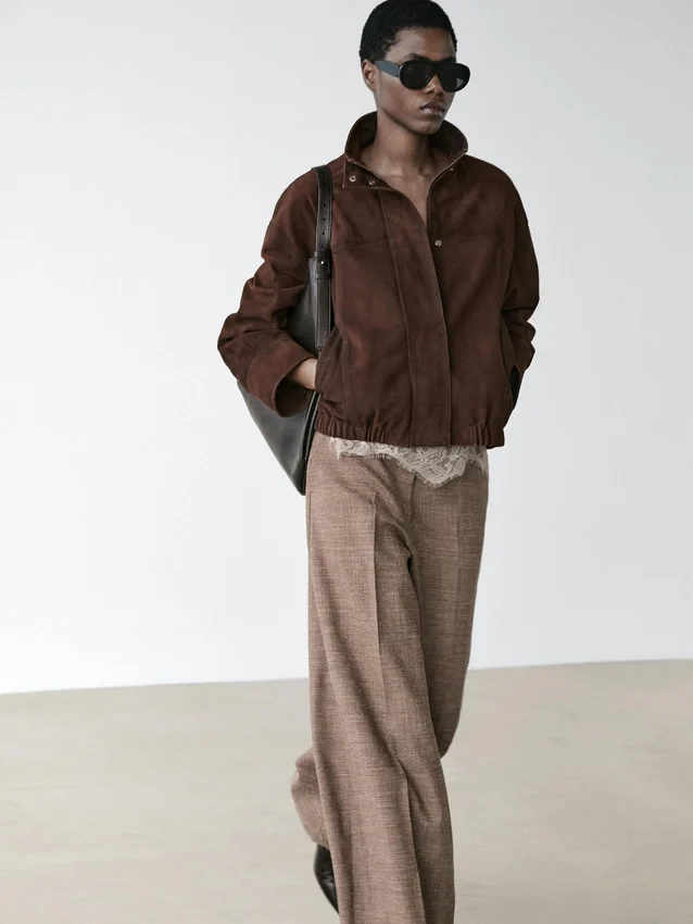 Weithalseige, voluminöse Hose aus Wollmischung Weithalseige, voluminöse Hose aus Wollmischung