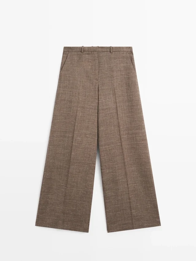 Weithalseige, voluminöse Hose aus Wollmischung Weithalseige, voluminöse Hose aus Wollmischung