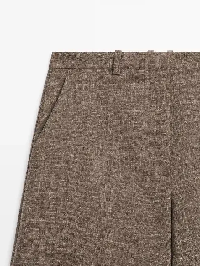 Weithalseige, voluminöse Hose aus Wollmischung Weithalseige, voluminöse Hose aus Wollmischung