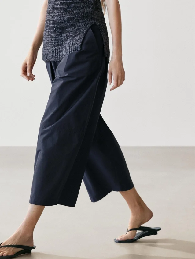 Weithose aus Baumwollmischung Weithose aus Baumwollmischung