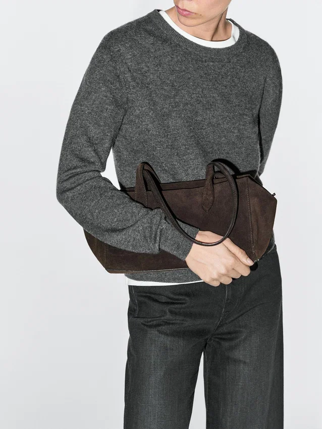 West-Umhängetasche aus Spaltleder West-Umhängetasche aus Spaltleder