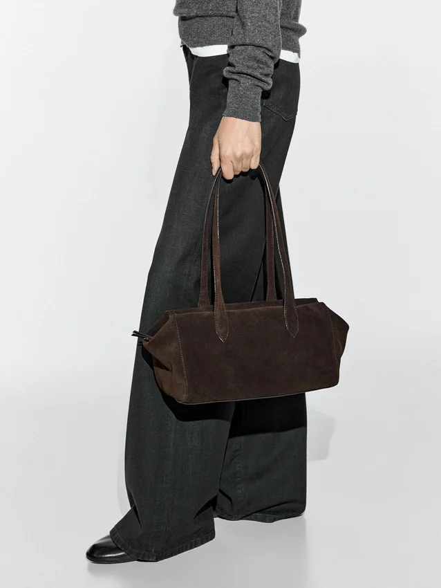 West-Umhängetasche aus Spaltleder West-Umhängetasche aus Spaltleder