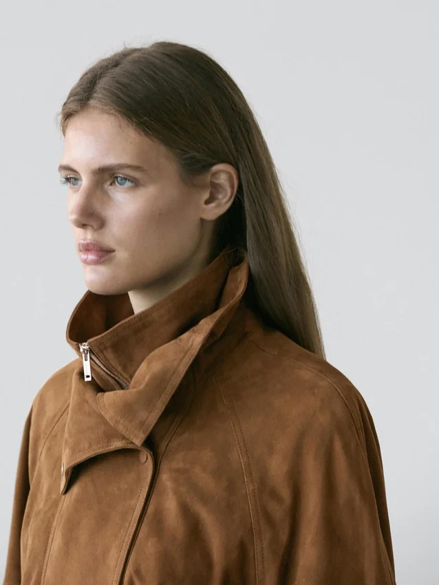 Wildlederjacke mit Knöpfen Wildlederjacke mit Knöpfen