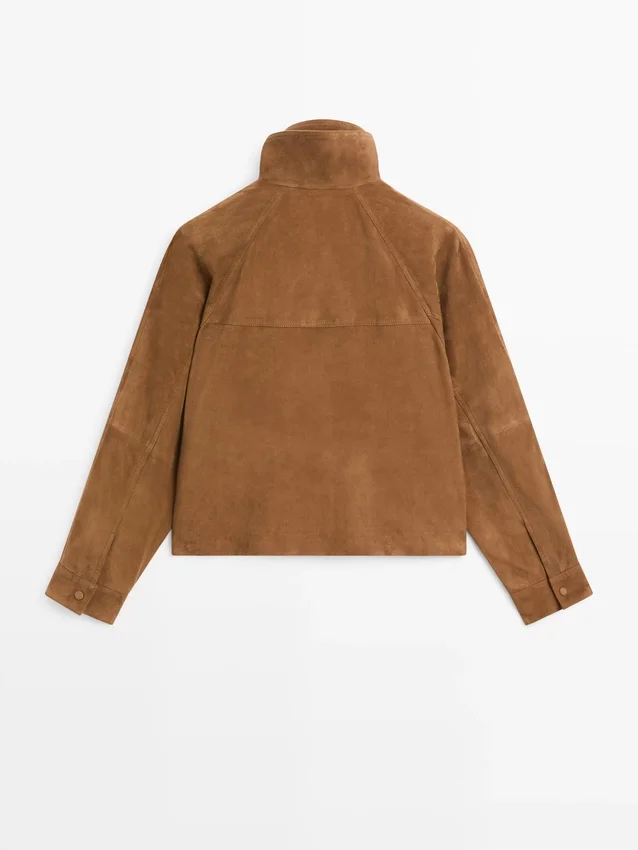 Wildlederjacke mit Knöpfen Wildlederjacke mit Knöpfen