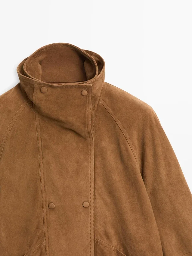 Wildlederjacke mit Knöpfen Wildlederjacke mit Knöpfen