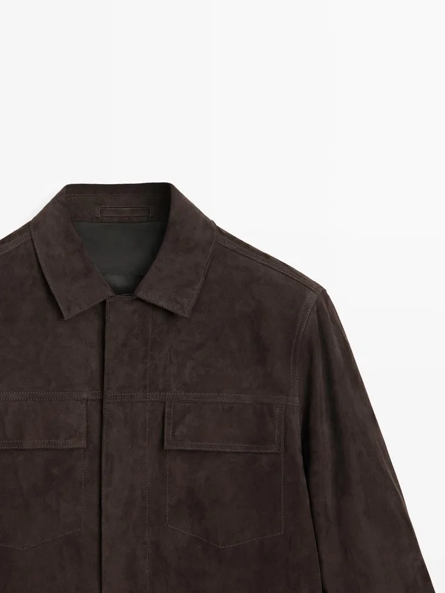 Wildlederjacke mit Taschen Wildlederjacke mit Taschen